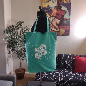 "Back Off! " Tiffany Blue Tote Bag